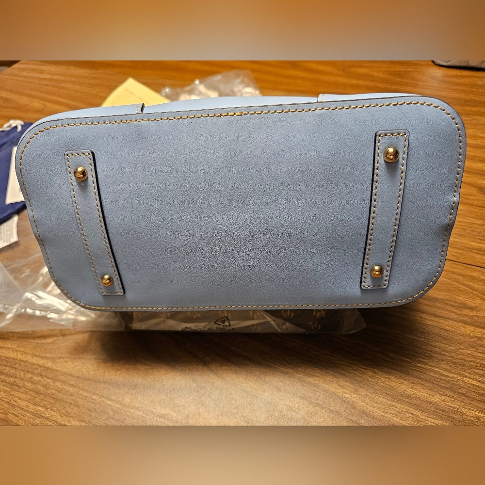 Dooney & Bourke Carribean  Blue Large Domed Satchel  Handbag - Picture 2 of 9